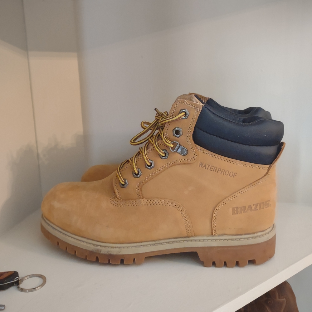 Men's Waterproof Tan Work Boots